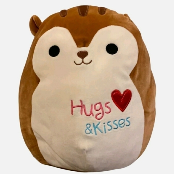 Squishmallow Valentine’s Squirrel 'Hugs & Kisses' Plush Stuffed Animal Woodland - Picture 1 of 6